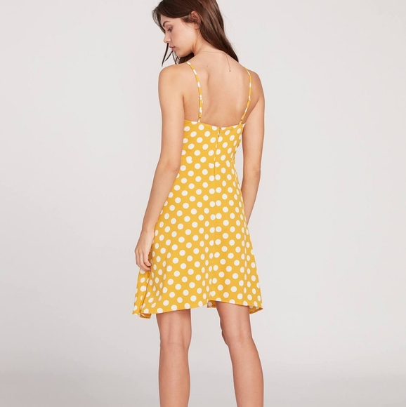 Volcom Retro Yellow Polka Dot Dress - Picture 9 of 16